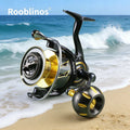 [Germany Stock] Rooblinos SW Left Hand Aluminum Alloy Nylon Ocean Boat Spinning Fishing Reel 5.1:1 Gear Ratio 10 Bearings Line