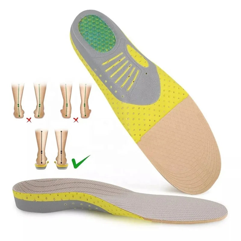 Sports TPR Insoles EVA Arch Support Inserts Orthopedic Plantar Fascists Running TPE Insole