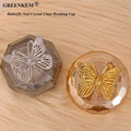 New Butterfly Nail Crystal Clear Washing Cup With Butterfly Lid Storage Liquid Monomer Spill-proof Glass Nail Dappen Dish
