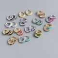 High Quality New Design INS 925 Sterling Silver Jewelry Cubic Zirconia Huggie Hoop Earrings Women YHE0198
