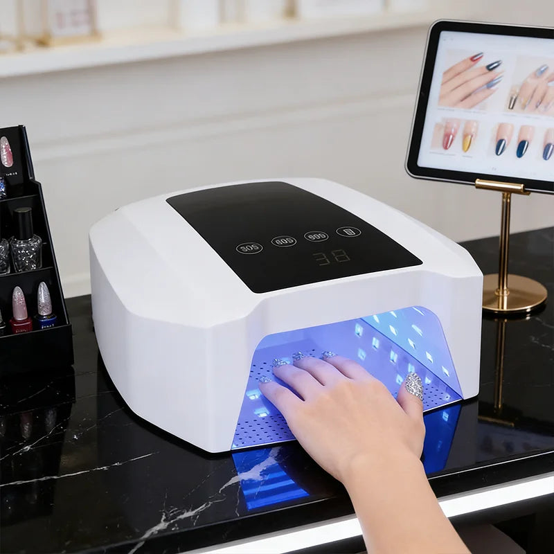 72W Cordless Gel Dryer Rechargeable Fast Curing Lamp Customize Logo Uv Led Nail Lamp for Salon