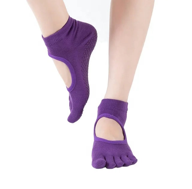 Professional Non Skid Slip Sticky Grippers Socks Comfortable Breathable Pilates Ballet Barre Yoga Socks for Women Men