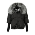 New Arrival Fox Fur Collar Trim Down Jackets Coats for Women Winter Fashion
