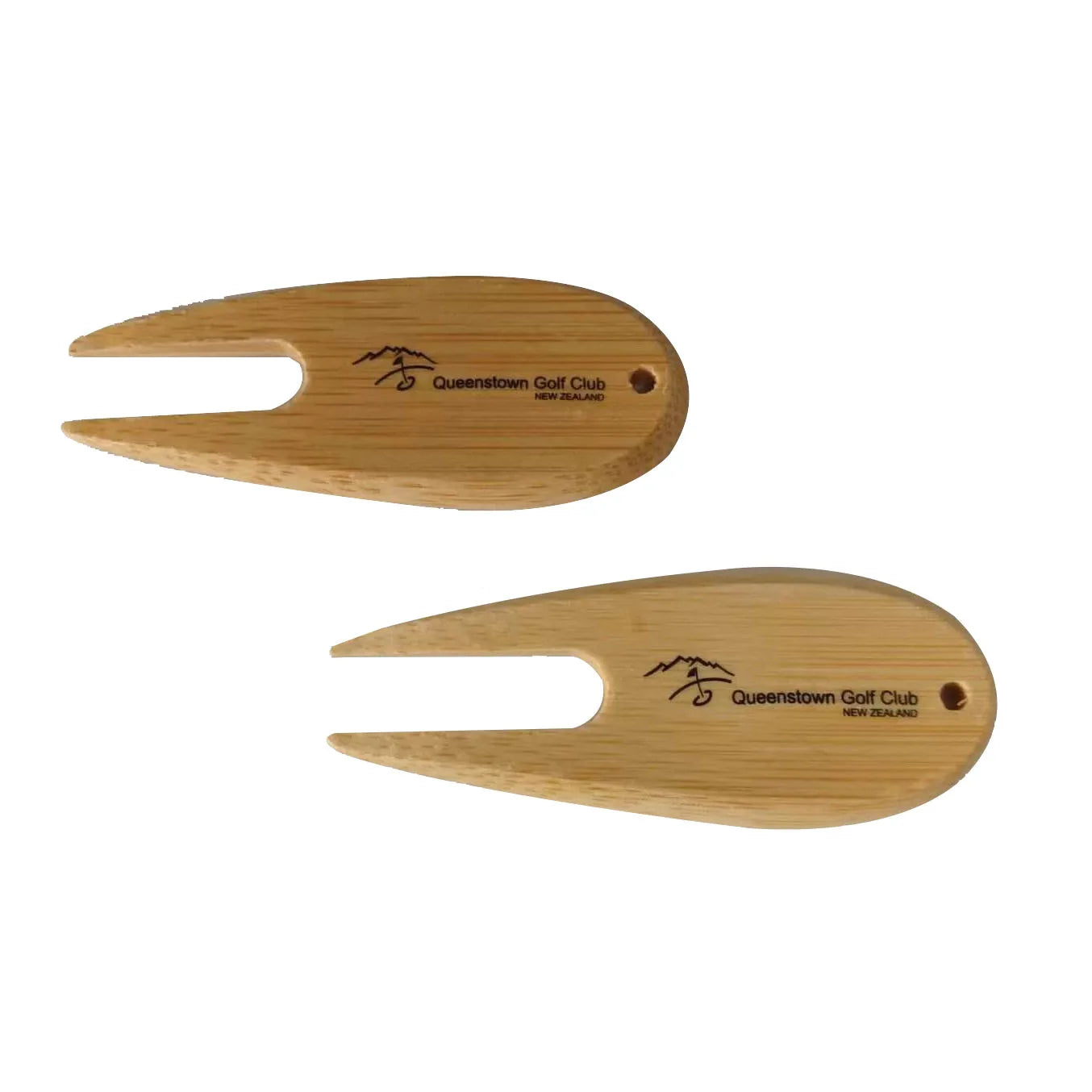 Wholesale Biodegradable Bamboo Golf Ball Green Pitch Fork Essential Golf Divot Repair Tools