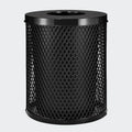 Outdoor Round Steel Mesh Garbage Container Trash Can Outside Park Street Metal Rubbish Waste Bin Commercial Recycling Dustbin