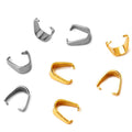 Rose Gold Stainless Steel Clasps Bails Charm Melon Seeds Buckle Pendant DIY Necklace Connectors Jewelry Findings