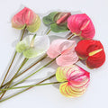 O-X416 Wholesale Colorful 3D Printed Real Touch Anthurium Flowers Home Wedding Decoration Artificial Flower Anthurium