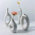 Decorative Simple Perfume Diffusion Bottle Luxury White Ceramic  Bottle