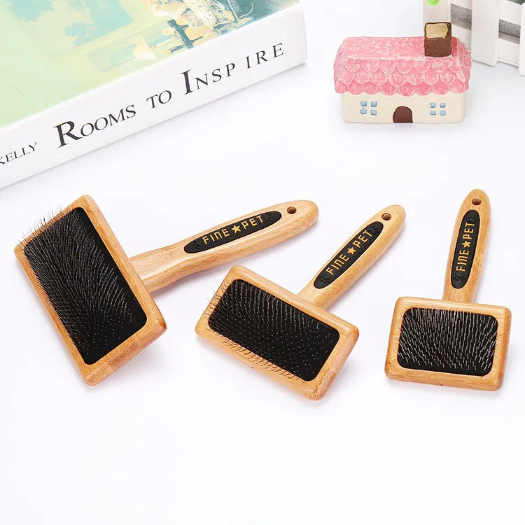 High-Quality Wooden Pet Grooming Dog Cat Hair Removal Bamboo Brush Comb