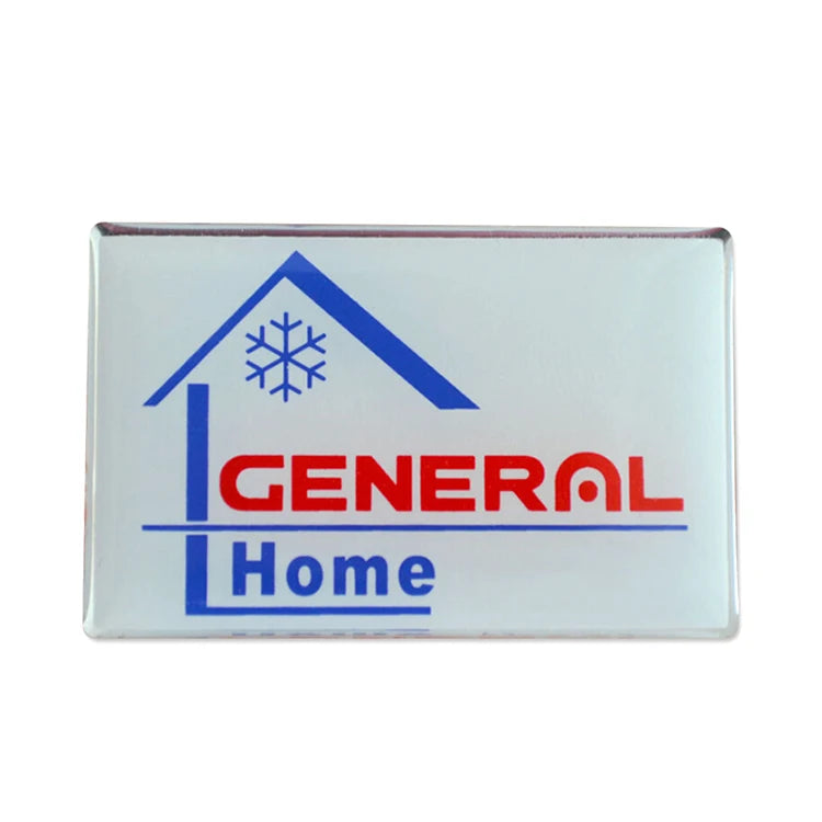 Custom Logo Printing Domed 3D Epoxy Resin Label Sticker PET and PVC Material with Crystal Dome Effect Rectangle Pattern