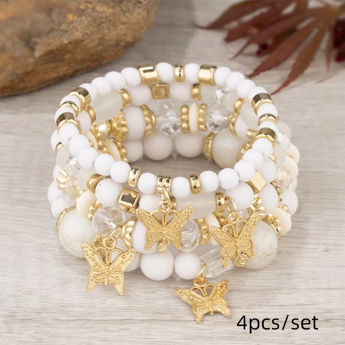 Bohemian Tourism Bracelet Colorful Multi Layered Butterfly Pendant Popular Handmade Jewelry Women