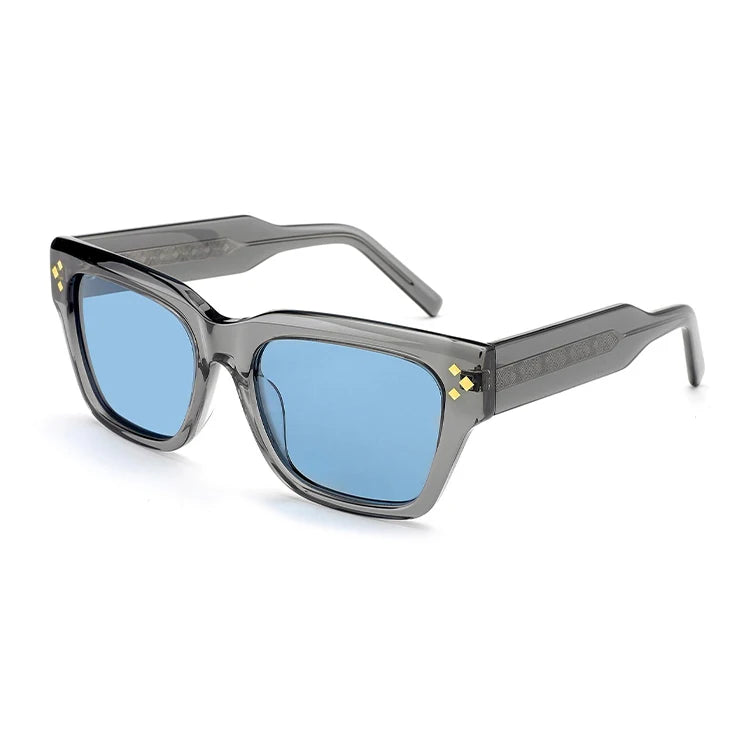 Fashion Custom Logo Thick Frame Oversized Square Women Acetate Designer Sunglasses