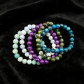 Custom Adjustable  6-10mm Blue Apatite Celestine Blue Amazonit Lepidolite Southern Jade Bracelet Natural Gemstone Bracelet