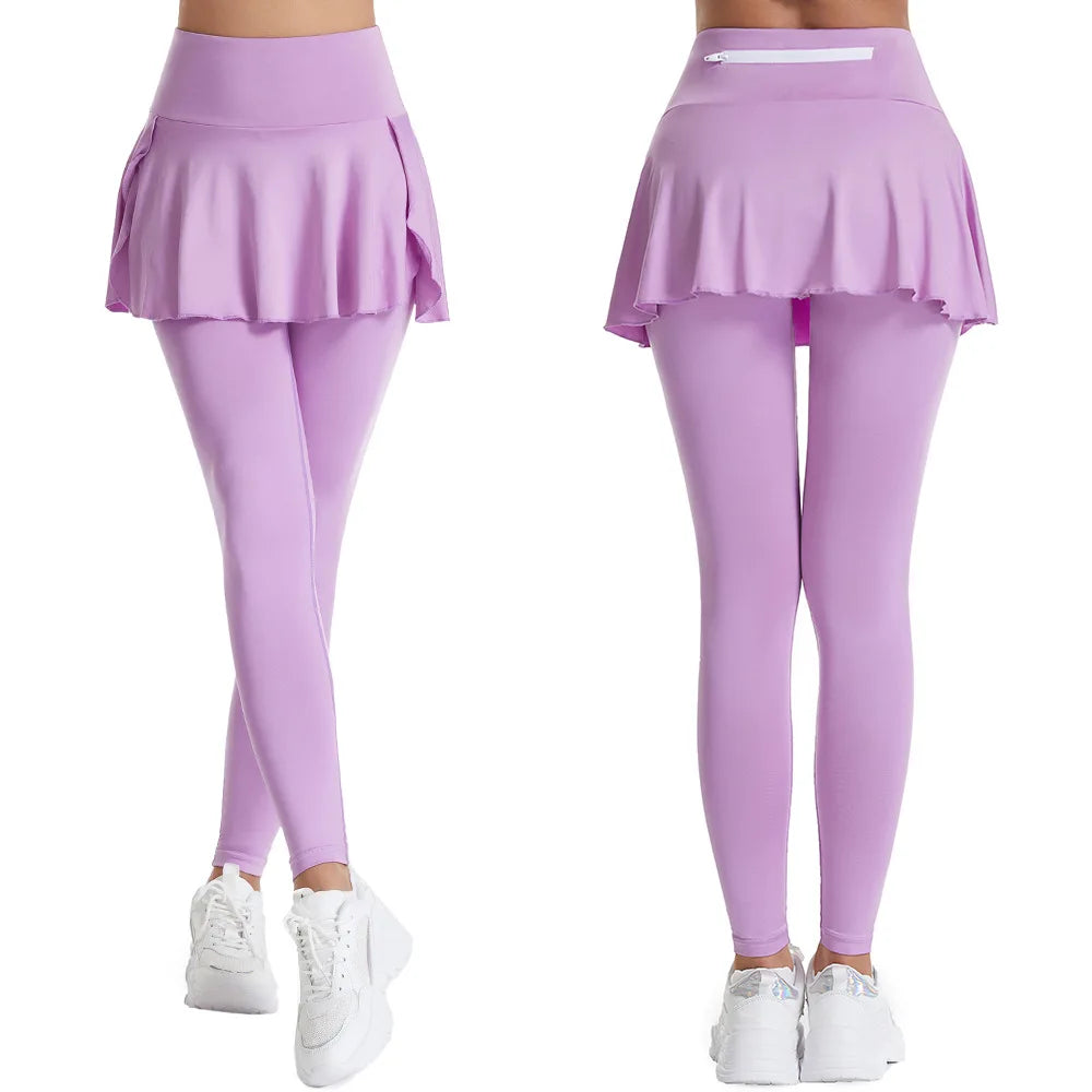 Sports Tennis Skirt Pants High Waist and Hip Lifting Yoga Skirt Running Badminton Skirt