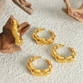 Simple Minimalist Waterproof Non Fading Stainless Steel Gold Plated Open Ring Anillos De Acero Inoxidable