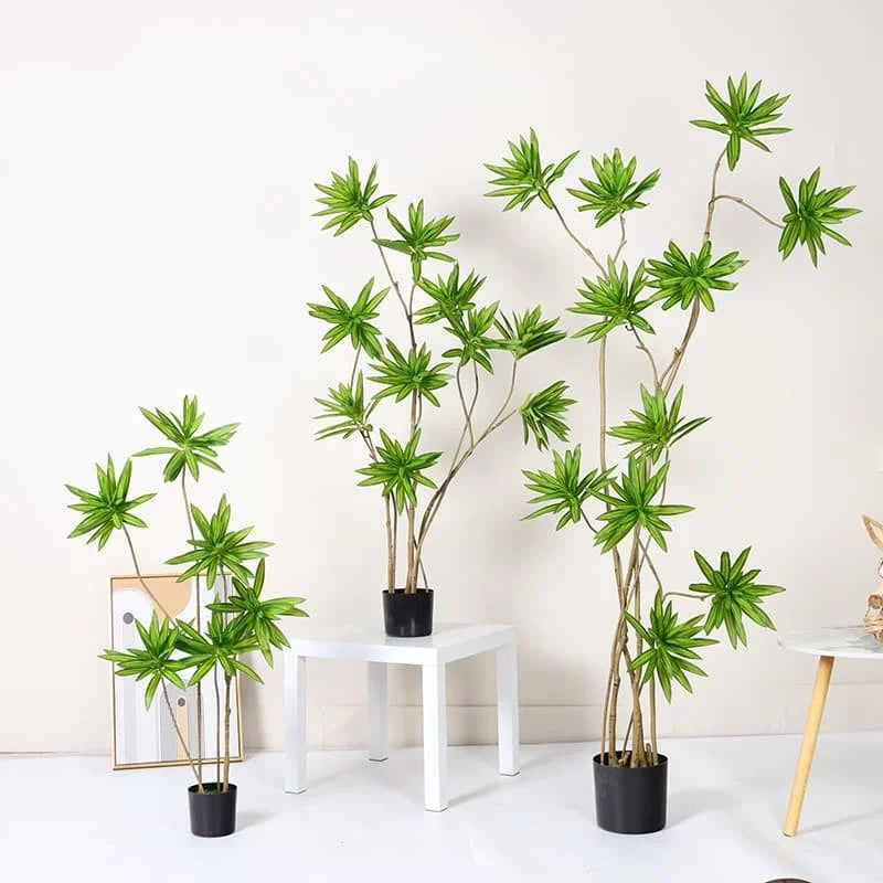 H520 High-end Bamboo Leaves Artificial Trees Large Floor-standing Ornaments Window Decoration Plant Landscaping