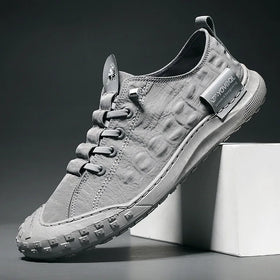 Leather Shoes Boots Men Leather Shoes Sneakers PU Leather Upper Casual Shoes