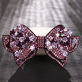 HX-187 Crystal Bow Hair Clips Pins for Women Shining Rhinestone Hairpins Diamond Party Jewelry Hairclips Barrettes