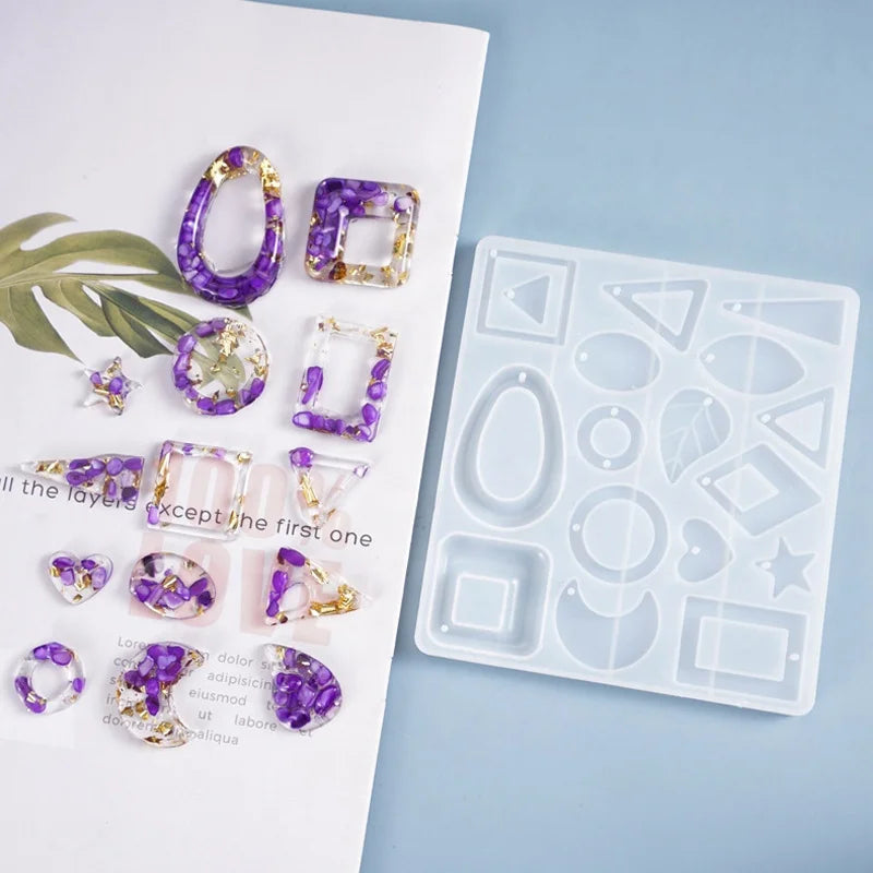 Fashion Jewelry Resin Earring Mold Pendant Silicone Molds for Women