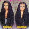 Wholesale Cuticle Aligned Natural Water Wave Hair Wigs Vendor Transparent Swiss Lace Front Wig