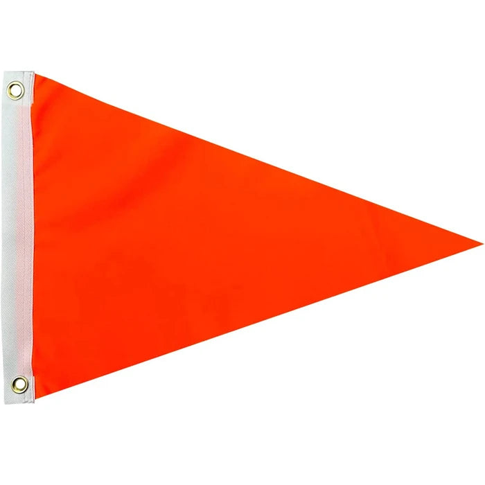2024 Vivid Color Orange Safety Flag Triangle Boat Pennant Flag for Boat UTV ATV Car Bike Yacht Warning