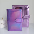 New Arrival Factory Customized Laser Ring Binder Gift Cute A6 Cash Envelope Holographic Budget Binder Agenda Planner