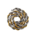 Hot Selling Children's 18K Gold PVD Vacuum Plating Mix Color 4mm 6mm Stainless Steel Link Chain No Fade Rope Necklace-Hip Hop