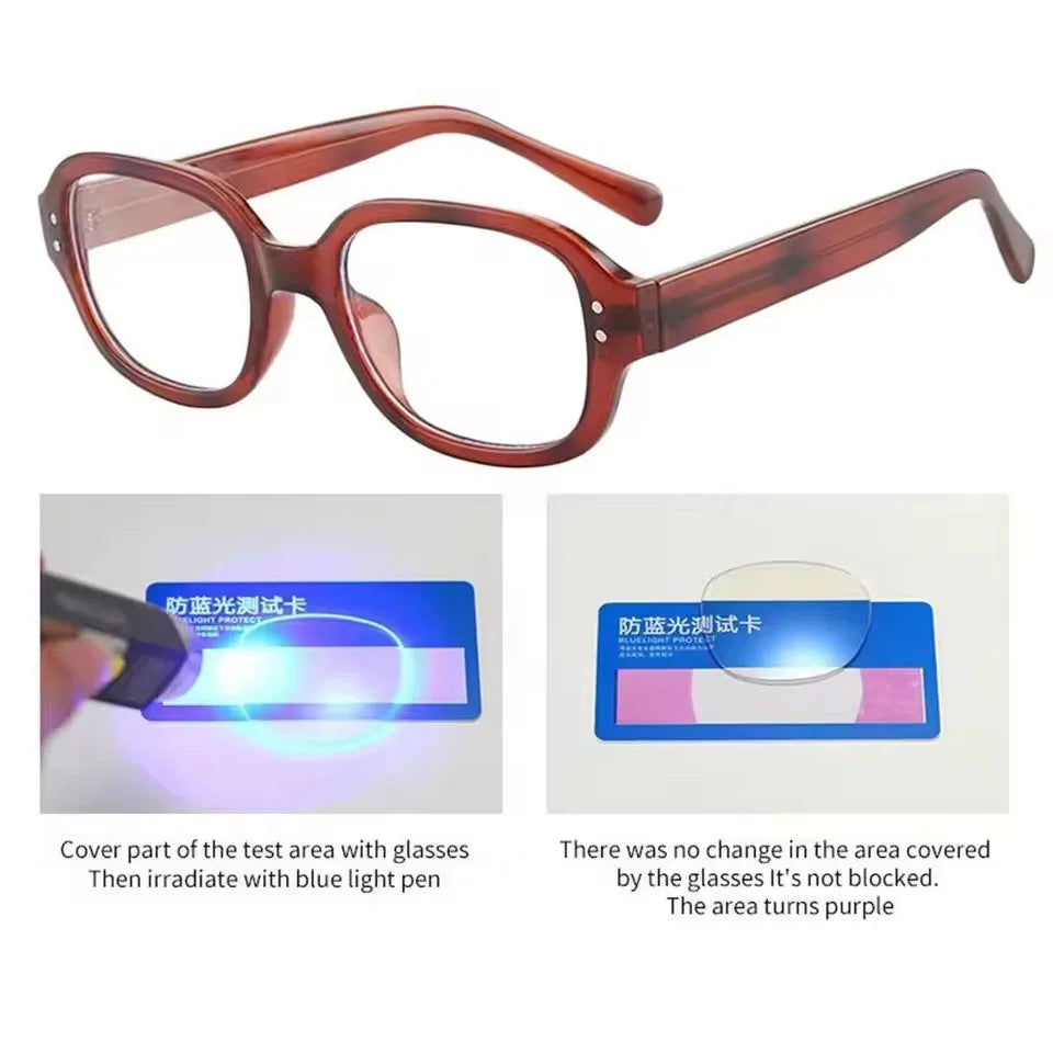 Retro Leopard Glasses Frame Women No Makeup Star Style Glasses Men Bluelight Blocking Glasses Stylish Anti-Blue Eyeglasses