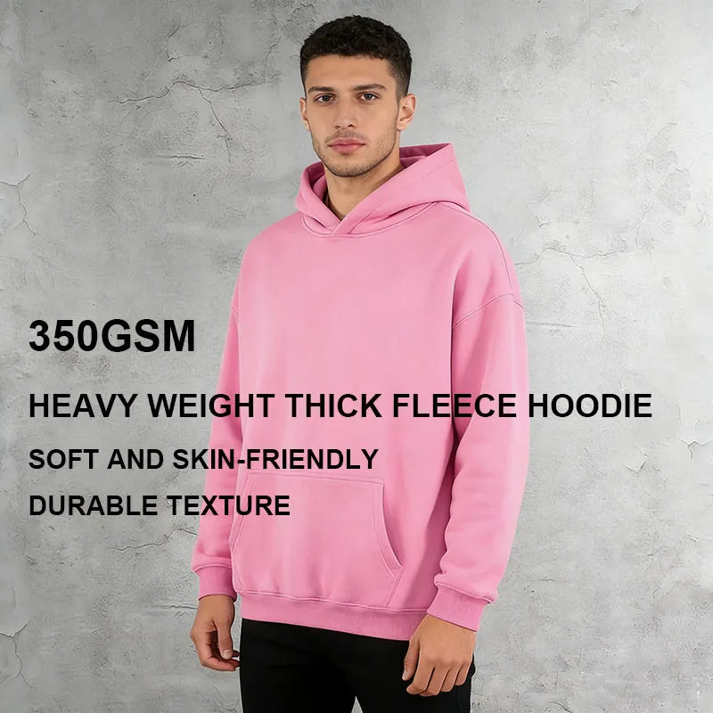 OEM Customize logo Blank Baggy Basic Winter Fleece Sweatshirt