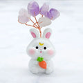 Handmade 12 Zodiac Animal Base Money Tree Amethyst Lucky Tree Natural Healing Stone 22g Crystal Tower Feng Shui Home Decoration