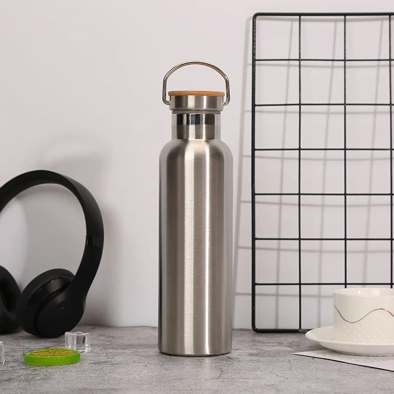 Wholesale 500ml 1L Eco-Friendly 6-12 Hours Thermal Outdoor Double Wall Stainless Steel Insulated Vacuum Flasks Sport Travel