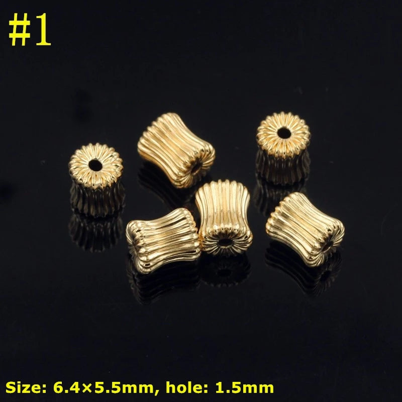 Permanet Spacer Beads for Jewelry Making Bracelet 14K Gold Filled Beads