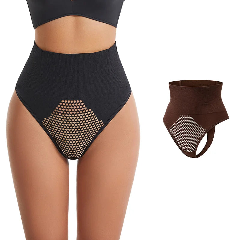 New Women's High Waist Shaping Bikini Briefs Hollow Breathable Body Shaper Slimming Control Abdomen Underwear but Lift Shapewear