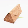 Custom logo Eye Glasses case Sunglasses case Brown Black Triangle Cork Fold Glasses case