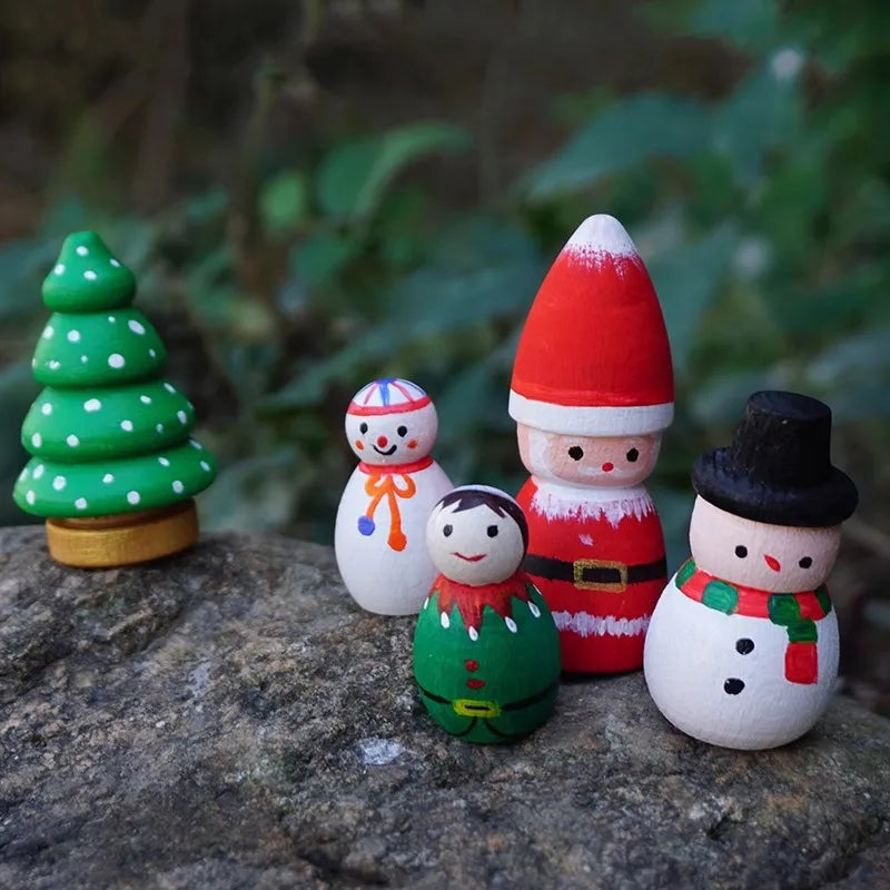 Tailai Diy Crafts Wooden Dolls Unfinished Wooden Peg Doll Unfinished Wooden People for Diy and Painting