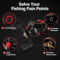 Custom Logo Baitcasting Fishing Reel 8.1:1 High Speed Aluminum Alloy Reel for Sea Carp Bass Fishing Factory Wholesale Price MegaBDM