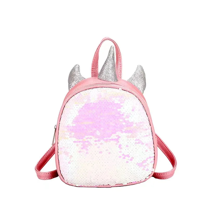 Girls' Unicorn Galaxy Cartoon PU School Backpack with RFID Protection Durable & Washable Small Size
