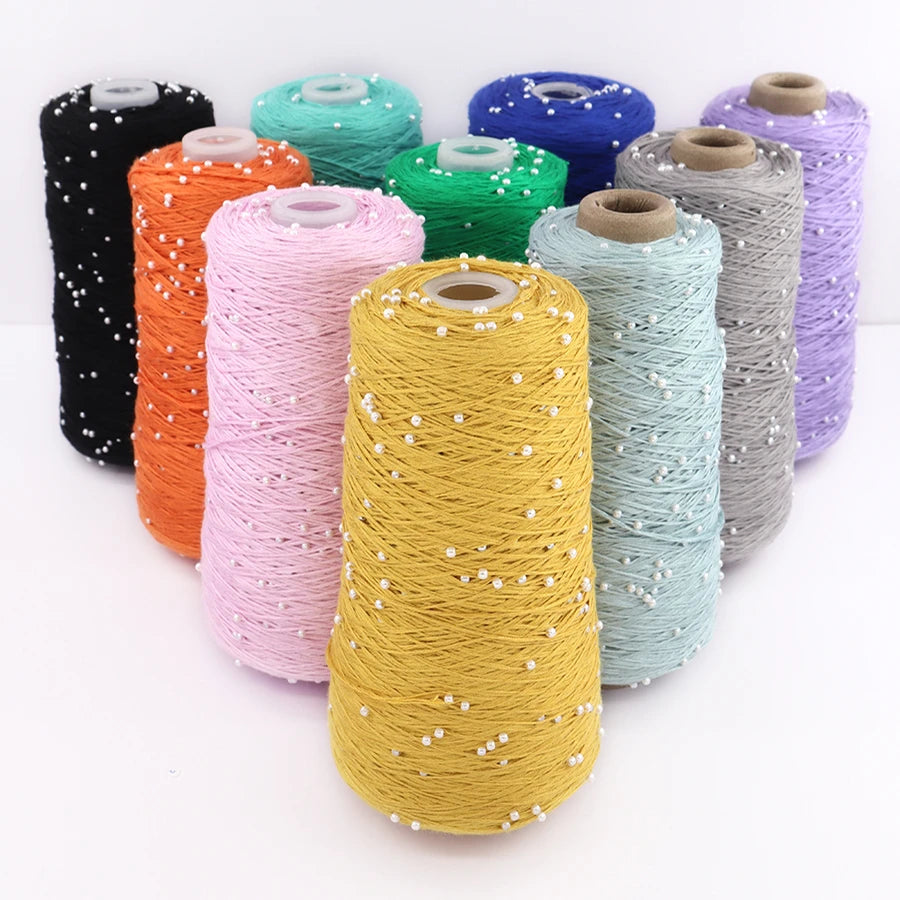 6 Ply Pearl Mercerized Cotton/Acrylic Ring Spun Blended Yarn Crochet Thread Bead Thread DIY Hand Knitting Sewing