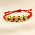 SC Fashion Tiger Charm Bracelet Kids Adjustable Protection Red String Bracelet 2022 Natal Year Sand Gold Zodiac Tiger Bracelets