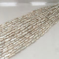 AA BIWA 38 cm 6x18 mm Freshwater Pearl Strand Loose Noodle Shape DIY Beads for Jewelry Making Wholesale Jewelry Findings