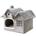 Hot Sale Eco-Friendly Cat House Winter Comfortable Cotton Pet Bed in Cartoon Style Solid Pattern Foam Material for Dogs Cats