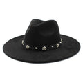 Wholesale in Stock Wide Brim Fedora Hats Autumn Winter Vegan Suede Fedora Hat for Women