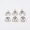 Dental Lab Instrument Autoclavable Teeth Mold Kit Stainless Steel Dental Impression Putty Trays 6PCS