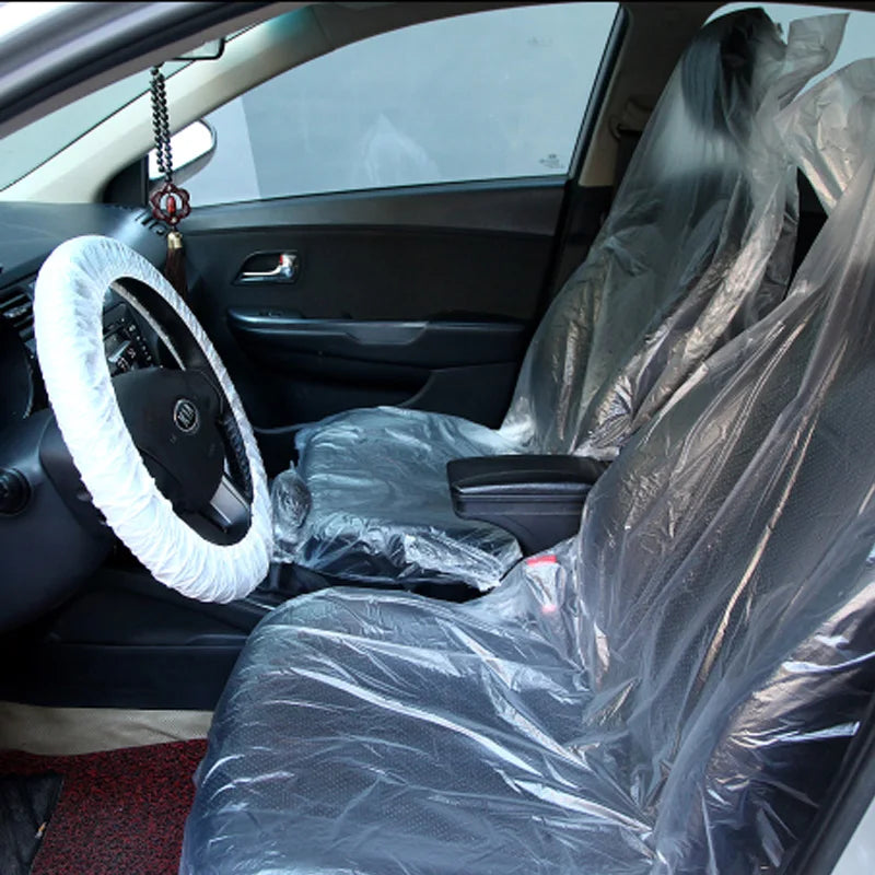 Custom Disposable Auto Repair Car Seat Cover Universal Plastic Seat Cover Waterproof