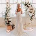 Gold Metal Set Arch Backdrop Stand for Wedding Events Balloons Flower Arch Stage Background Baby Shower Photo Booth Decoration