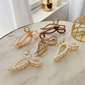 11.5cm Alloy Blond Big Hair Clip Hair Temperament Large butterfly Clip for Thick Hair