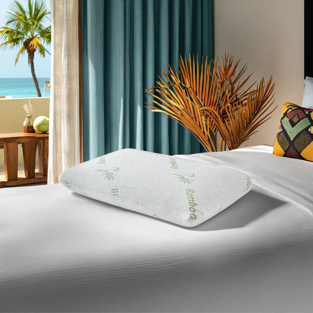Memory Foam Pillow  Memory Custom Bed Health Care Viscoelastic Bread Shape Bamboo Cover Pillow