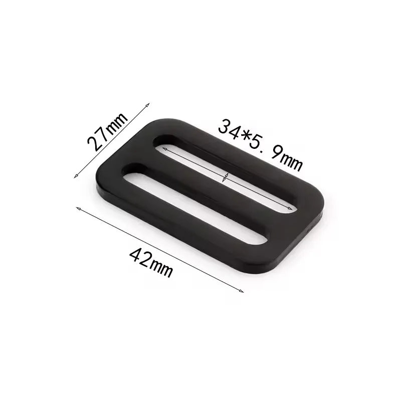 Tri-Glide Outdoor 35mm Zinc/Aluminium Adjuster Belt Buckles with Woven Strap Bag Buckle