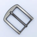 Men's High-End Formal Pin Buckle 40mm Zinc Alloy Metal With Gunmetal Brushed Matt Coating Customizable Size Logo Western Style