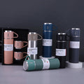 Free Custom LOGO 500ML Thermos Stainless Steel Water Bottle Vacuum Flasks Set Leak-proof Travel Mug With Business Gift Box